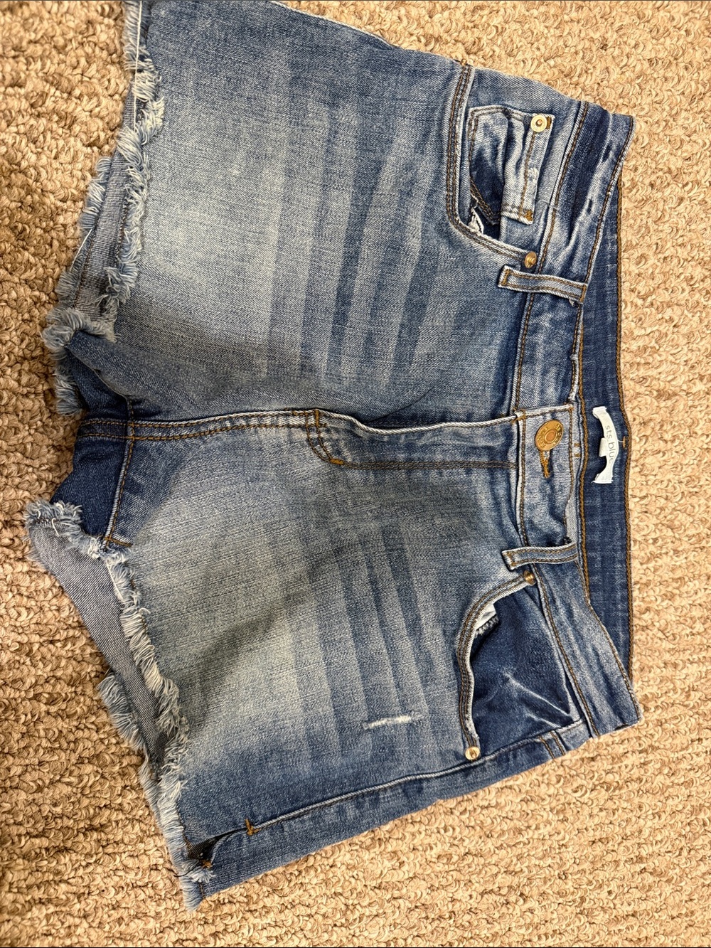 STS Blue Distressed Light Wash Denim Shorts
